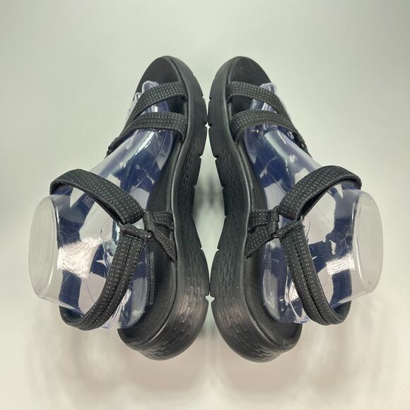Skechers GO WALK Flex Sublime Black Hook & Loop Sandal 141451 Women's Size 10 - Picture 7 of 9